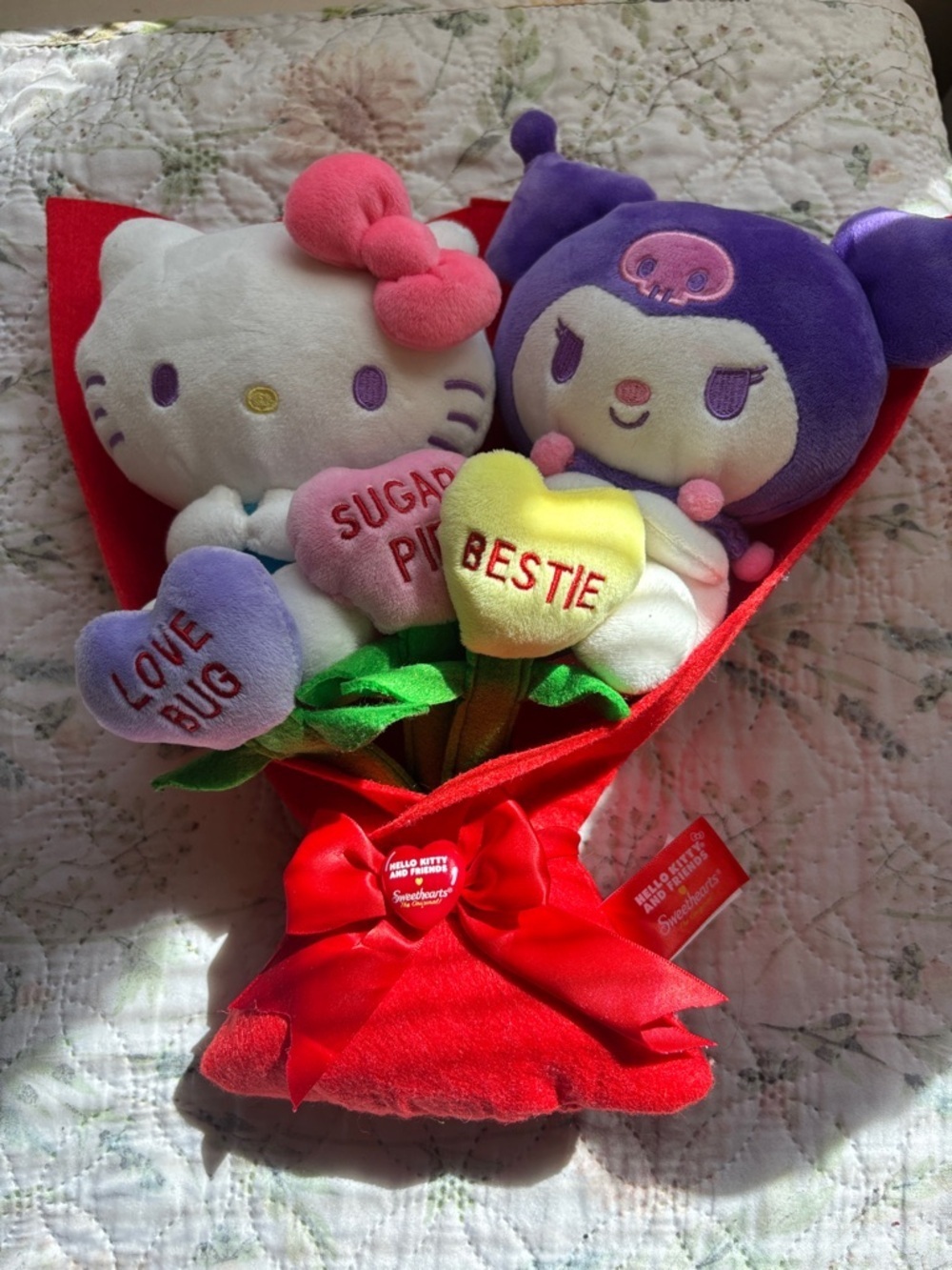 Hello Kitty Plush Bouquet with Pink, Purple, Yellow and Red Accents